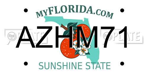 AZHM71 Florida License Plate