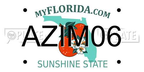 AZIM06 Florida License Plate