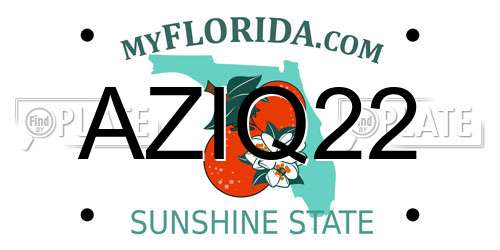 AZIQ22 Florida License Plate