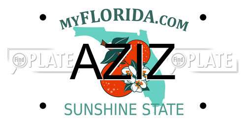AZIZ Florida License Plate