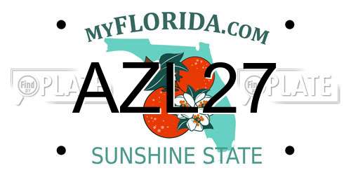 AZL27 Florida License Plate