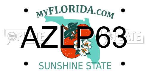 AZLP63 Florida License Plate