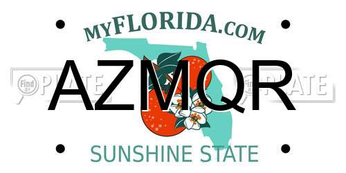 AZMQR Florida License Plate