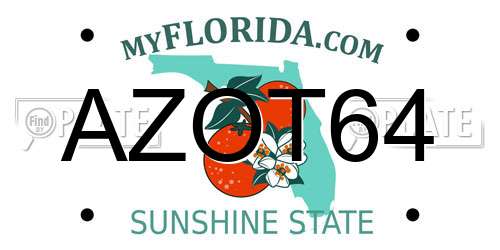 AZOT64 Florida License Plate