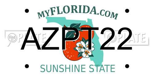 AZPT22 Florida License Plate