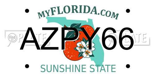 AZPY66 Florida License Plate