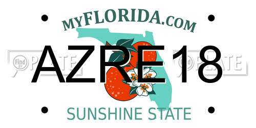 AZRE18 Florida License Plate