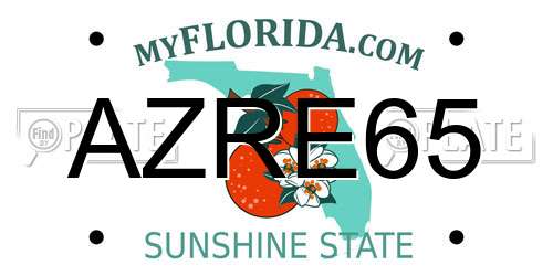 AZRE65 Florida License Plate