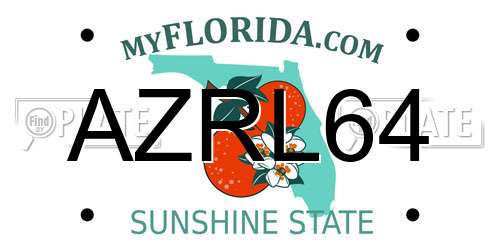AZRL64 Florida License Plate
