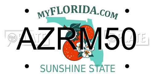 AZRM50 Florida License Plate