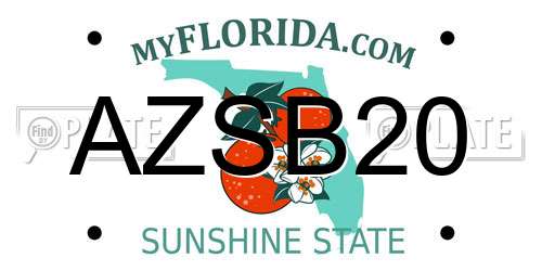 AZSB20 Florida License Plate