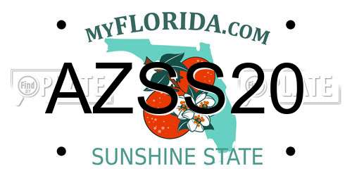 AZSS20 Florida License Plate