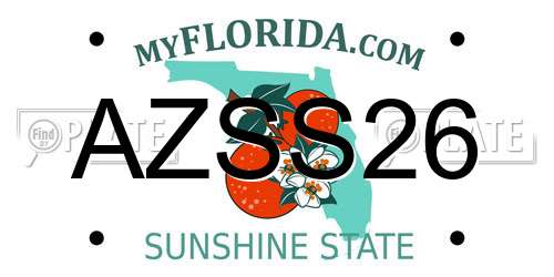 AZSS26 Florida License Plate