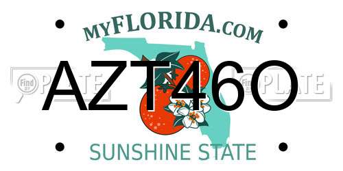 AZT46O Florida License Plate