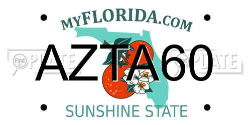 AZTA60 Florida License Plate