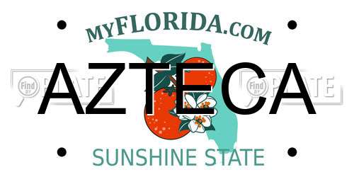 AZTECA Florida License Plate
