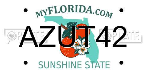 AZUT42 Florida License Plate