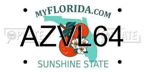 AZVL64 Florida License Plate