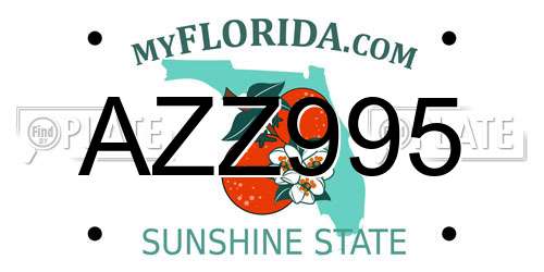 AZZ995 Florida License Plate