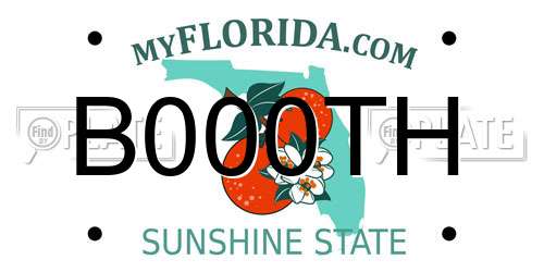 B000TH Florida License Plate
