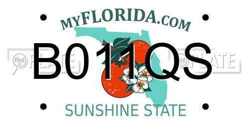 B011QS Florida License Plate