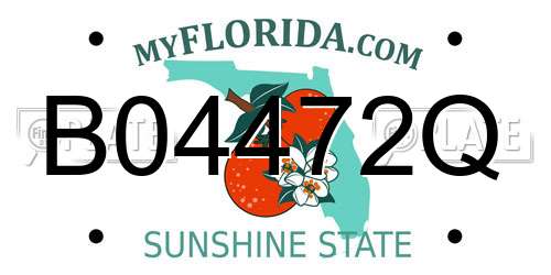 B04472Q Florida License Plate
