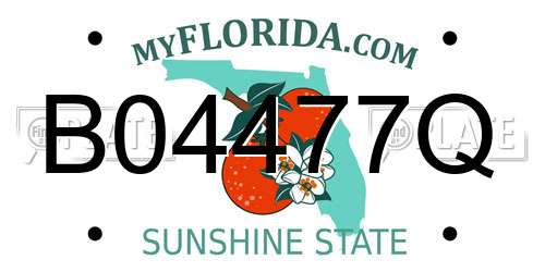 B04477Q Florida License Plate