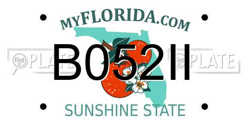 B052II Florida License Plate