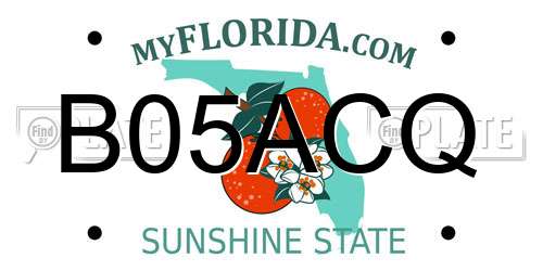 B05ACQ Florida License Plate