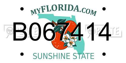 B067414 Florida License Plate