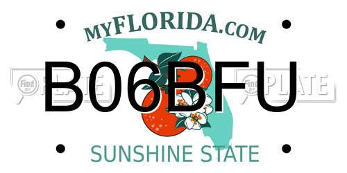 B06BFU Florida License Plate