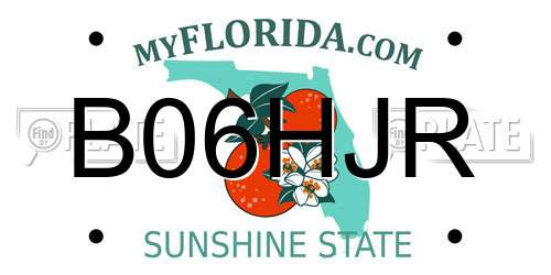 B06HJR Florida License Plate