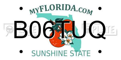 B06TUQ Florida License Plate