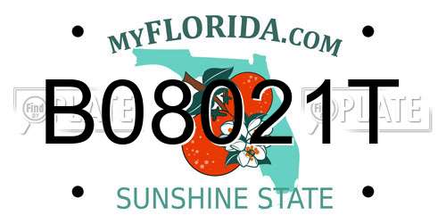 B08021T Florida License Plate