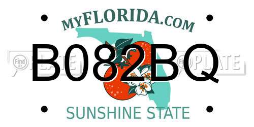 B082BQ Florida License Plate