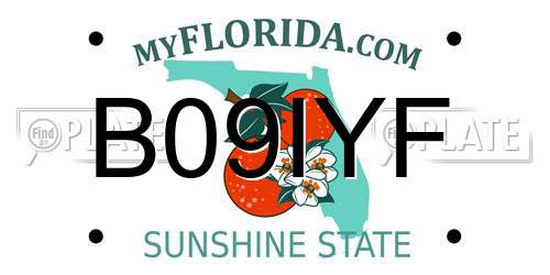 B09IYF Florida License Plate