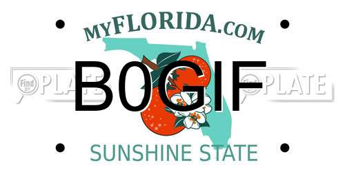 B0GIF Florida License Plate