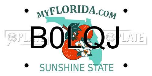 B0LQJ Florida License Plate