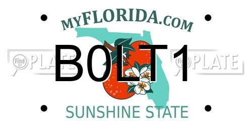 B0LT1 Florida License Plate