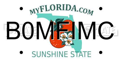 B0MFIMC Florida License Plate
