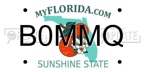 B0MMQ Florida License Plate