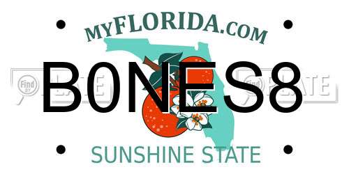 B0NES8 Florida License Plate