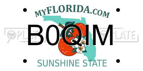 B0QIM Florida License Plate