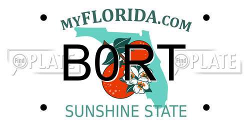B0RT Florida License Plate