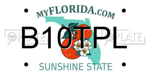 B10TPL Florida License Plate