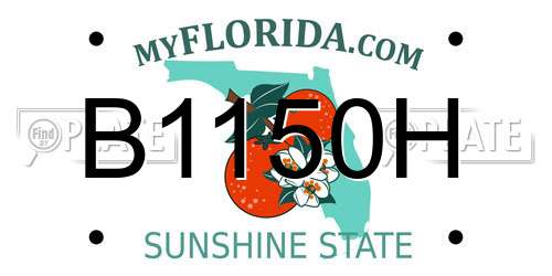 B1150H Florida License Plate