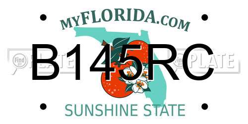 B145RC Florida License Plate
