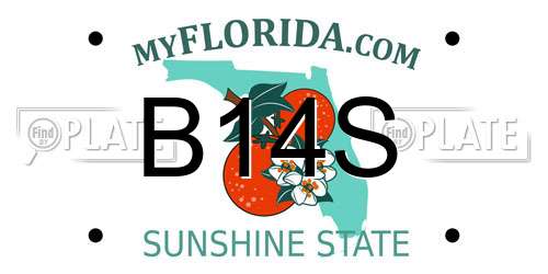 B14S Florida License Plate