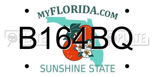 B164BQ Florida License Plate