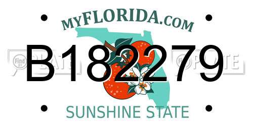 B182279 Florida License Plate